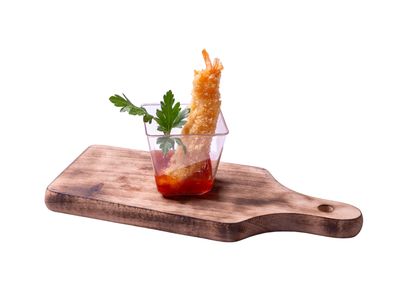 Krewetka w panko z sosem sweet chilli
