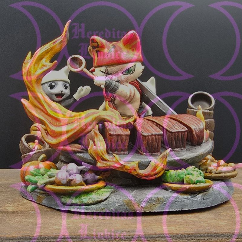 Chibi Meowscular Chef - Monster Hunter