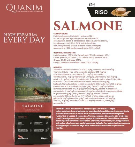 Super Premium Quanim Salmone 12 kg