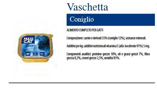 Maxi Cat Terrina Coniglio 100gr  32pz