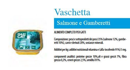 Maxi Cat Salmone Gamberetti 100gr 32pz