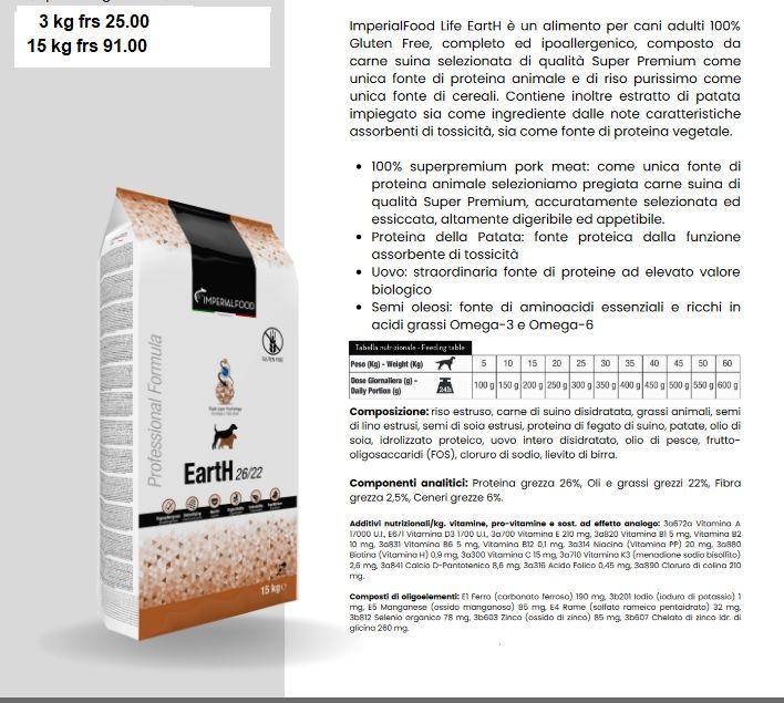 Imperialfood Eart  no Glutine 15kg