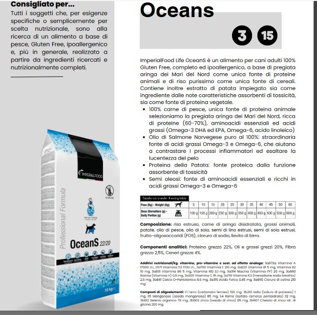 Imperialfood Oceans   Ipoallergenico  15kg