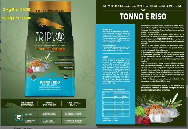 Triplo Pet   Tonno&Riso  3kg