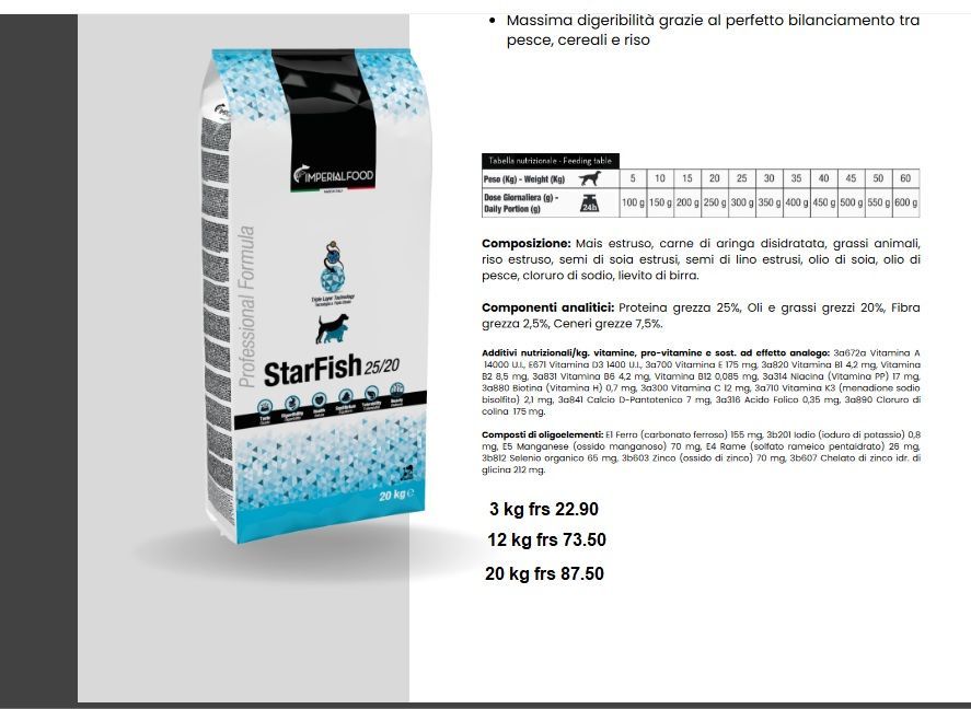 Imperialfood Star Fish  20 kg