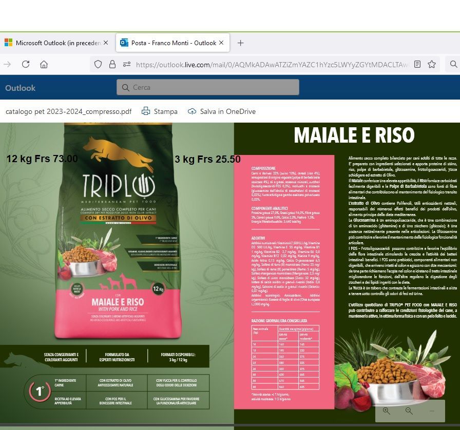 Triplo Pet Maiale&Riso 12 kg