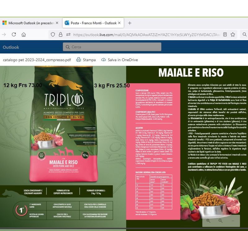 Triplo Pet Maiale&Riso 12 kg