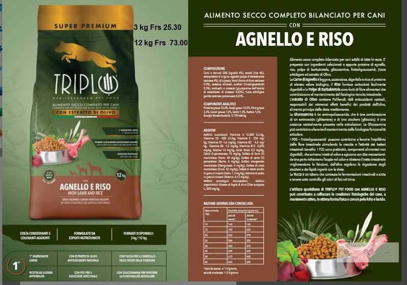 TriploPet Agnello &Riso 12kg