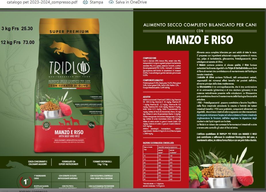 Triplo Pet Manzo&Riso 3 kg