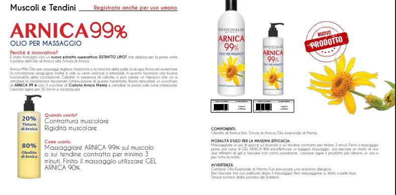Officinalis OLIO DI ARNICA 99% 100ml