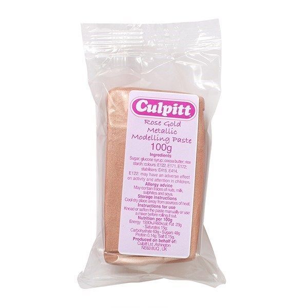 Culpitt Rose Gold Metallic Modelling Paste 100g