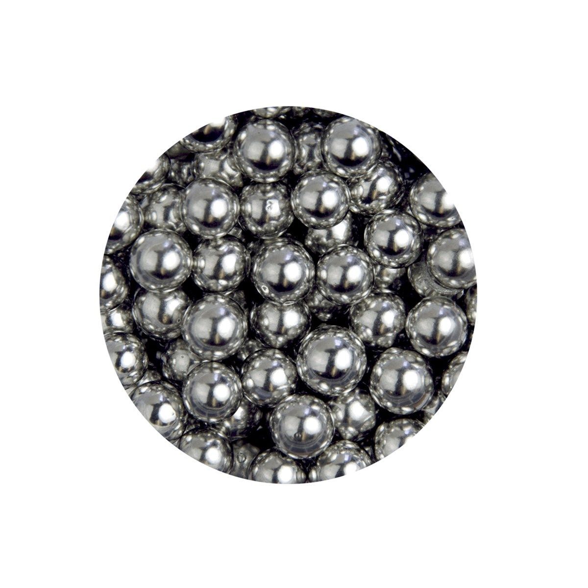 Scrumptious Large Metallic Silver Pearls, 6mm - 80g 27B-611