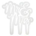 PME PLASTIC CUTTERS - CAKE TOPPER MR & MRS SCRIPT (185 X 195MM / 7.3 X 7.7") CTMM03