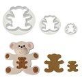 PME PLASTIC CUTTERS - TEDDY BEAR SET OF 3 TB501