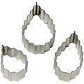 PME STAINLESS STEEL CUTTERS - ROSE LEAF SERRATED SET OF 3 RL200