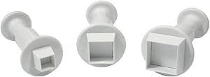 PME SHAPES PLUGER CUTTERS - S/M/L SQUARE SET OF 3 MS152