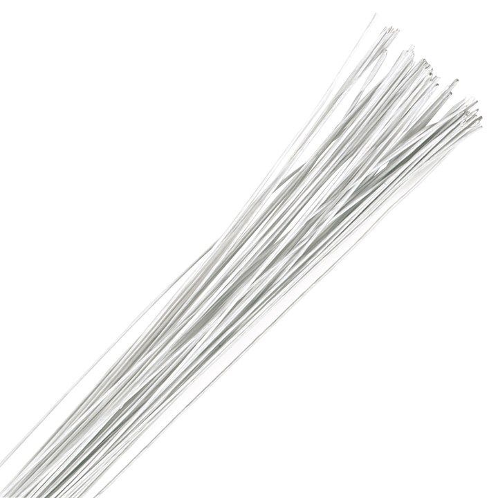 White Floral Wire - 28 Gauge (0.38mm) 50PK 1388W