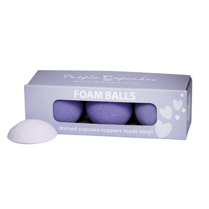 Purple Cupcakes Foam Balls - Pack Of 6 25061