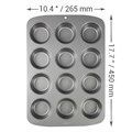 PME NON STICK - 12 CUP MUFFIN PAN (45 X 26.5 X 5CM / 17.7 X 10.4 X 2”) CSB110
