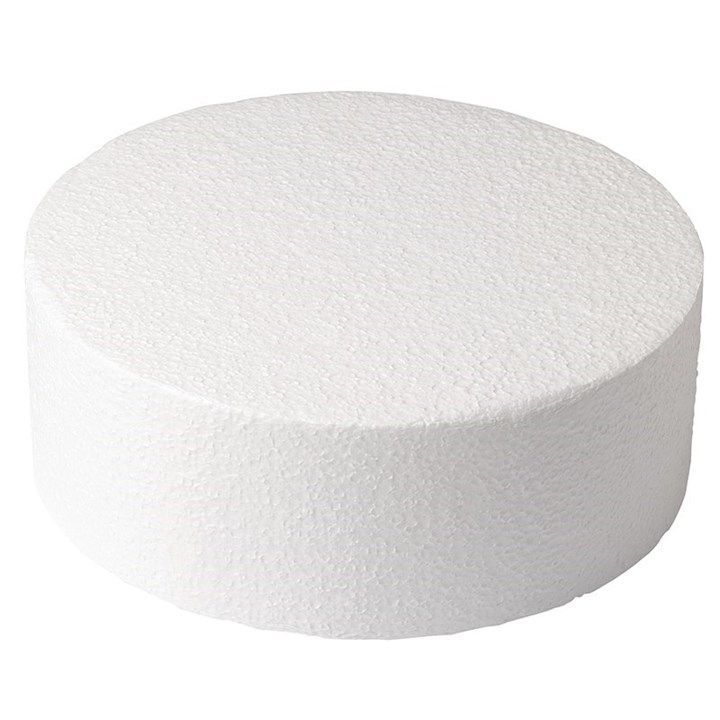 Round Straight Edged Polystyrene Cake Dummy - 6 X 4'' Deep 824500