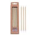 CANDLES - GOLD EXTRA TALL WITH HOLDERS PK/16 (18CM / 7") CA095