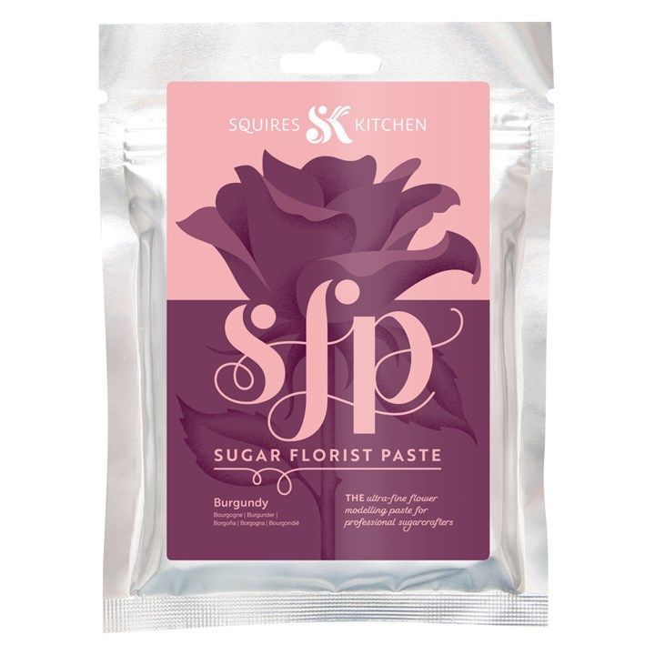 Squires  Bordeaux Burgundy Flower paste 100g