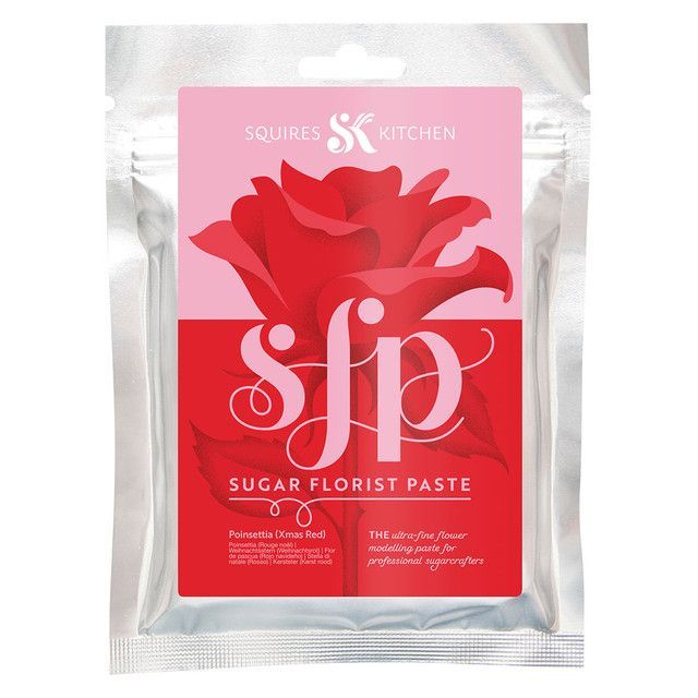 Squires  Poinsettia/Christmas Red Flower paste 100g