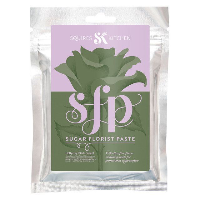 Squires Holly/Ivy (Dark Green) Flower paste 100g