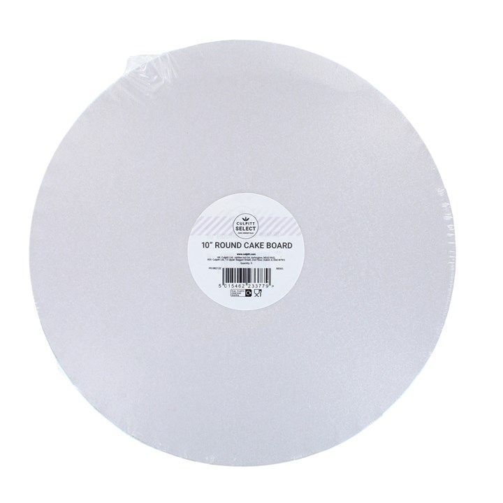 Culpitt Select 10" (254mm) Lightweight White Cake Drum - 12mm - Round Product Code: 88565