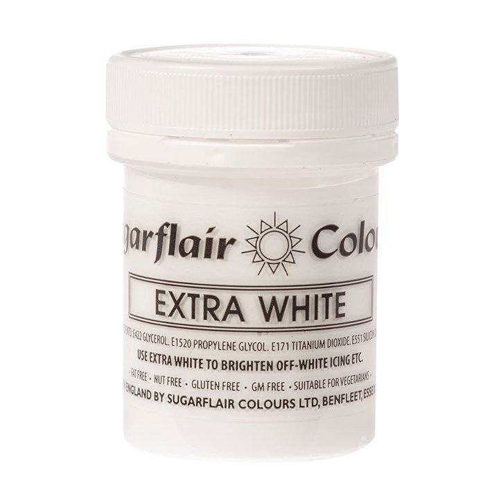 Sugarflair Paste Colours - Extra White - 42g 5214
