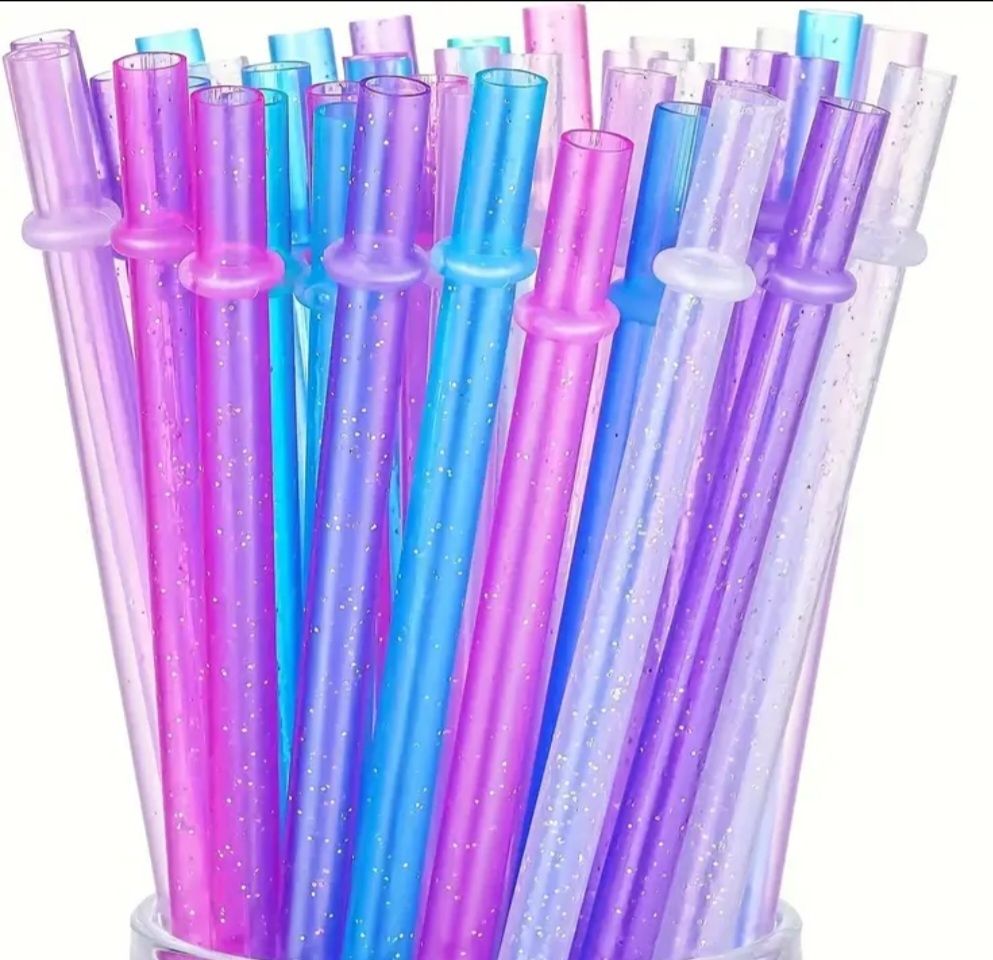 Coloured Glitter Straw For 16oz