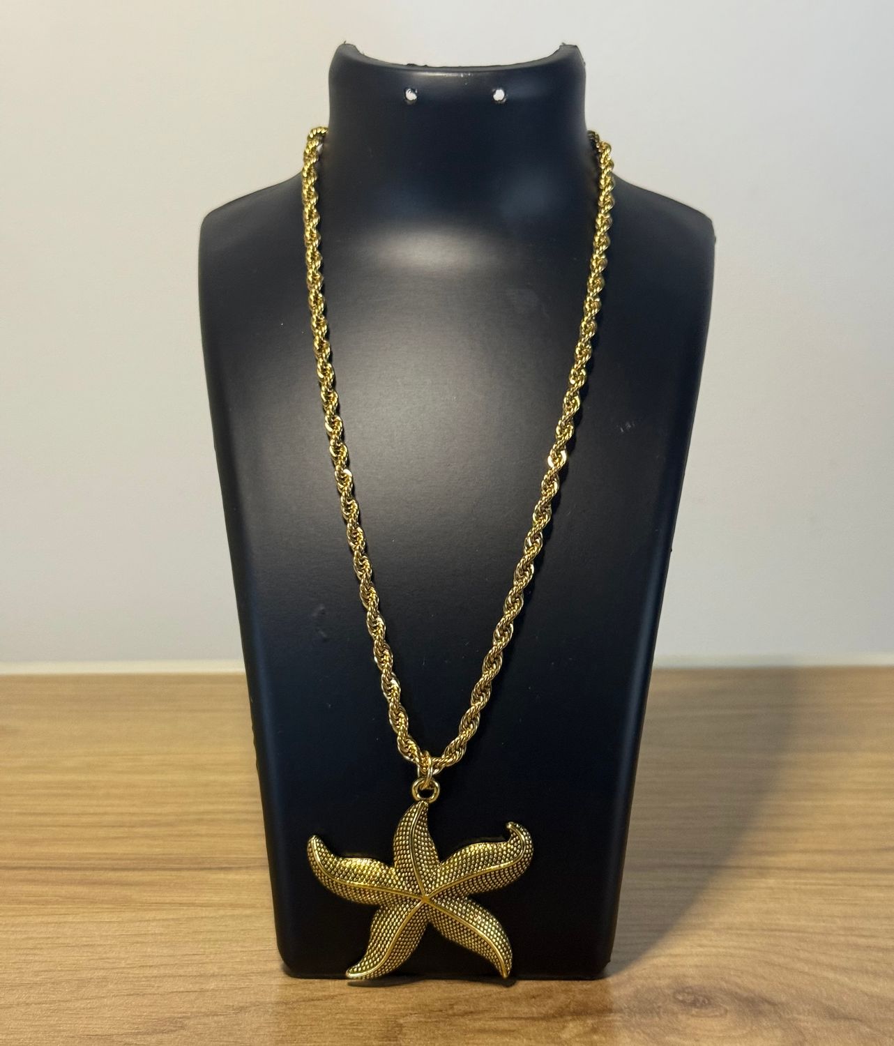 Gouden statement ketting met zeester hanger