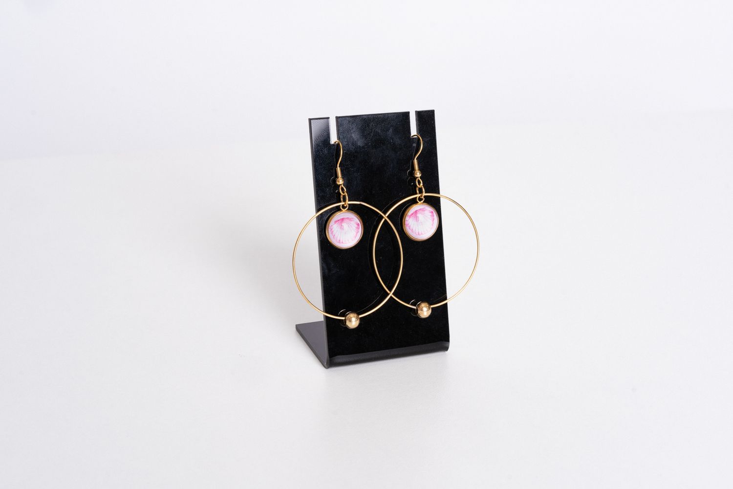 Gouden schelpen hoops