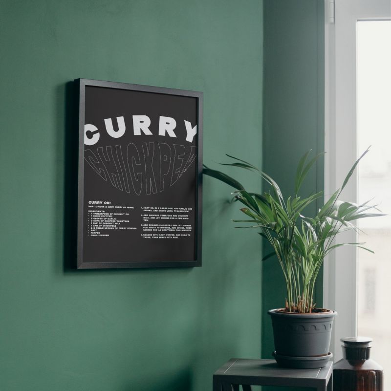 Gedrucktes Poster A4/A3/A2 – Kichererbsen-Curry