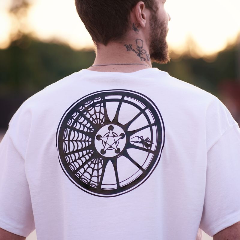 Pentagram Pattern T-Shirt white