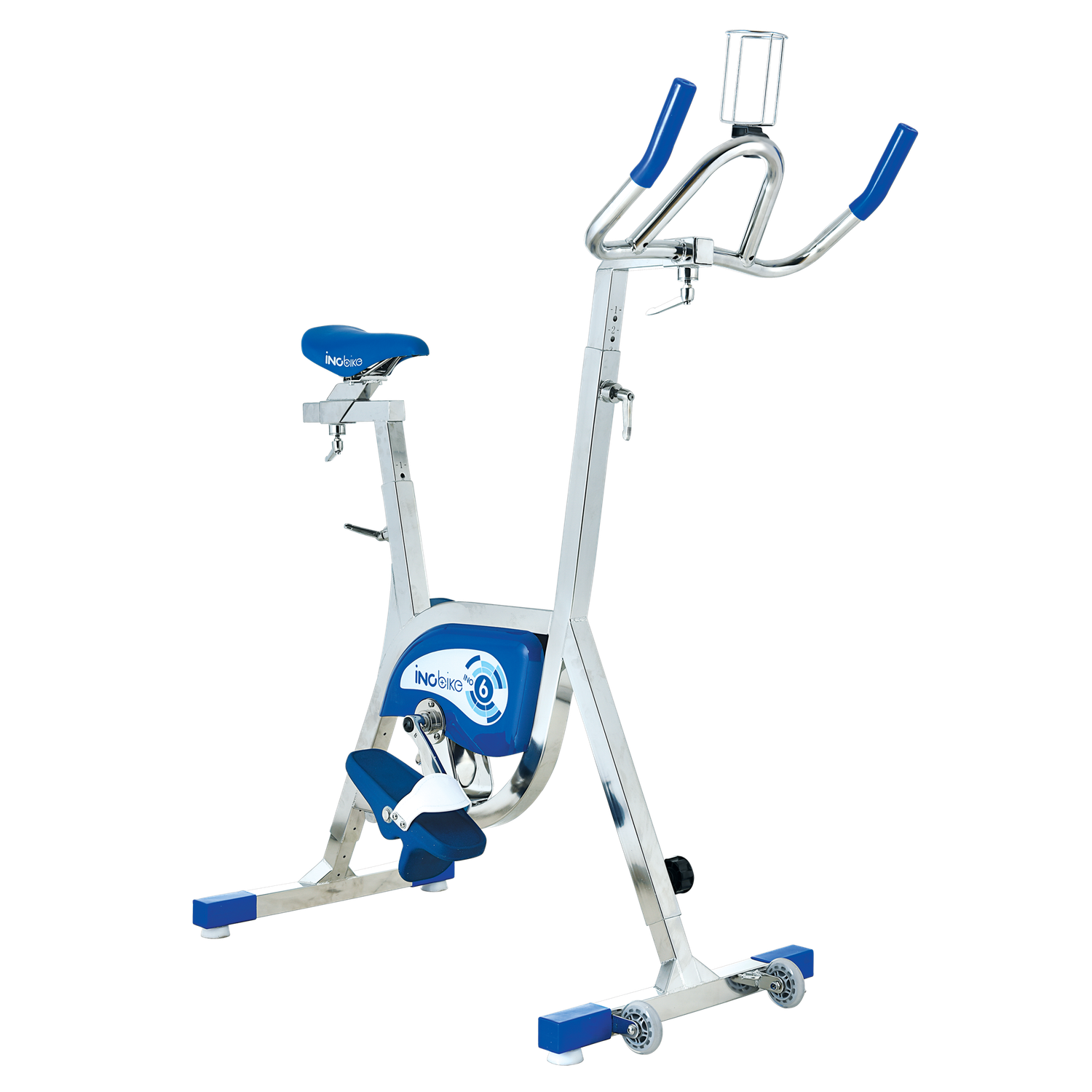 Aquabike bleu et blanc vue de coté