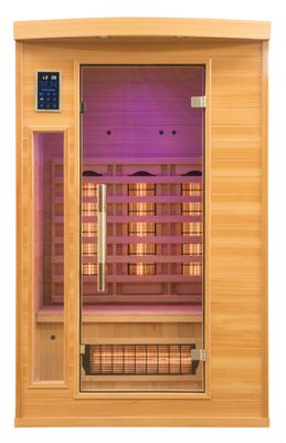 Sauna infrarouge Apollon 2 places sauna avec lumiére violet, sauna bois, sauna
