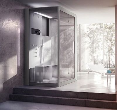 hammam en verre moderne