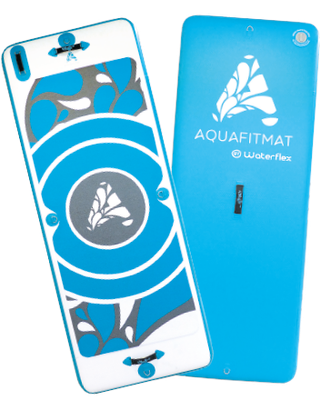 Tapis flottant bleu et balnc pour piscine 