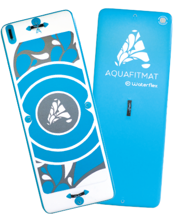 Tapis flottant bleu et balnc pour piscine 