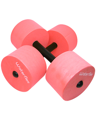 haltères pour piscine rose