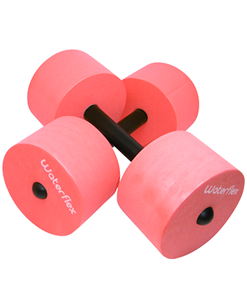 haltères pour piscine rose