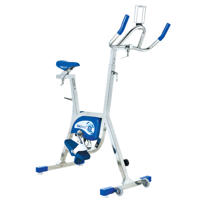 Aquabike bleu et blanc vue de coté