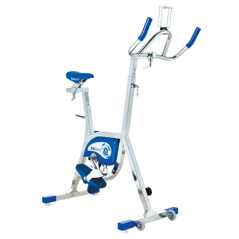 Aquabike bleu et blanc vue de coté