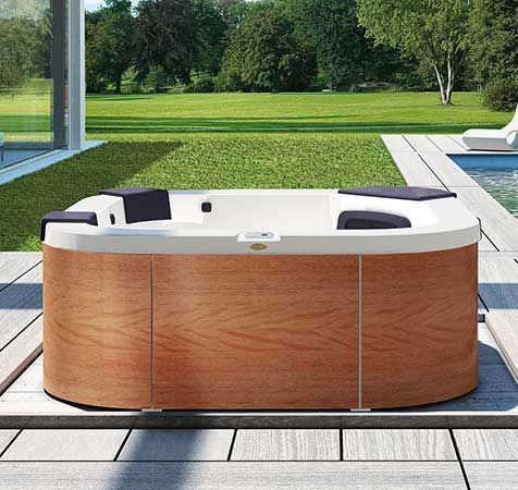 Jacuzzi® Spa Delfi spa sur terrace pierre