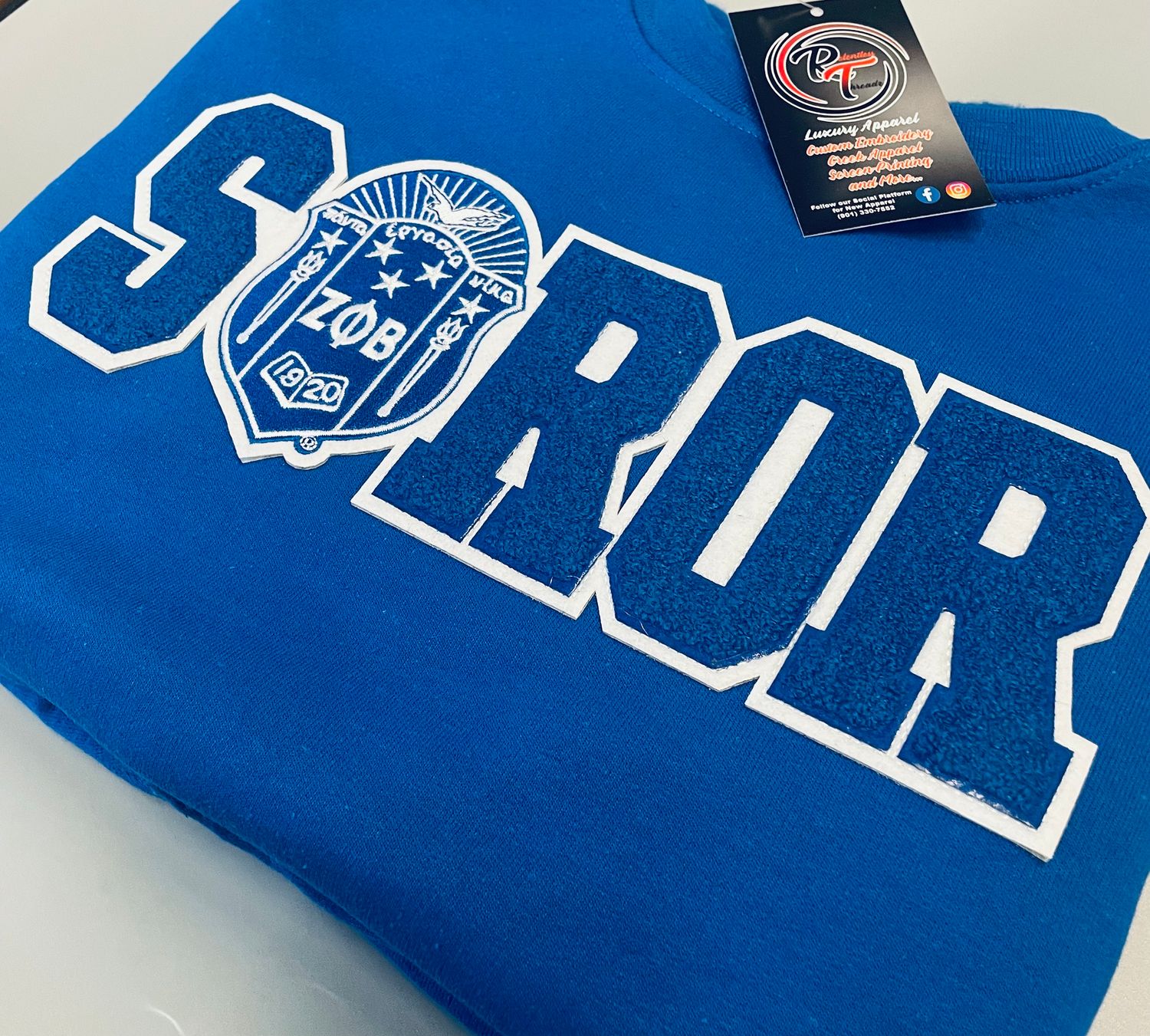 Zeta Soror Chenille Sweatshirt