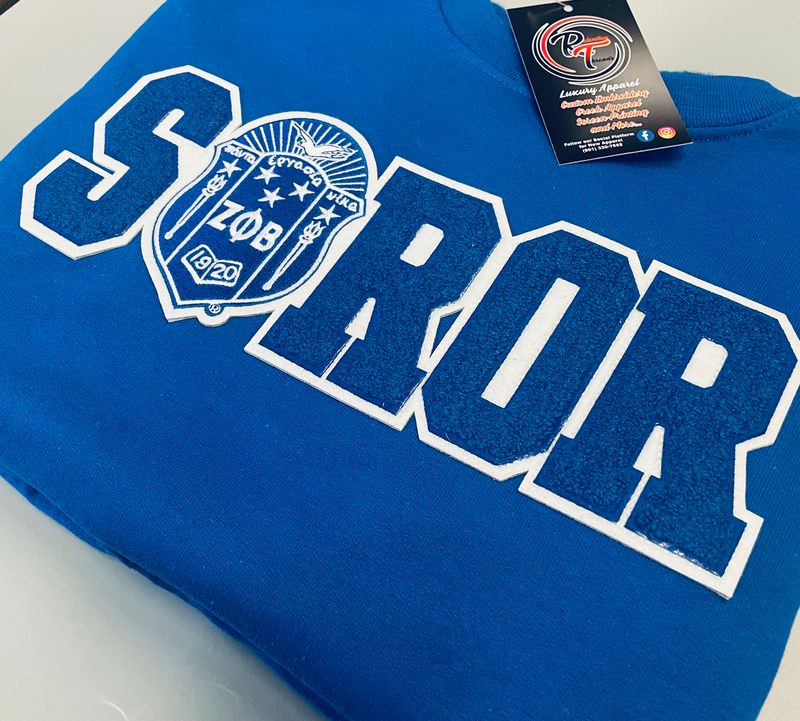 Zeta Soror Chenille Sweatshirt