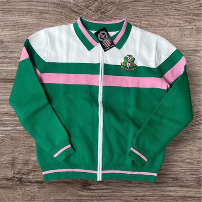Alpha Kappa Alpha Striped Knitted Jacket
