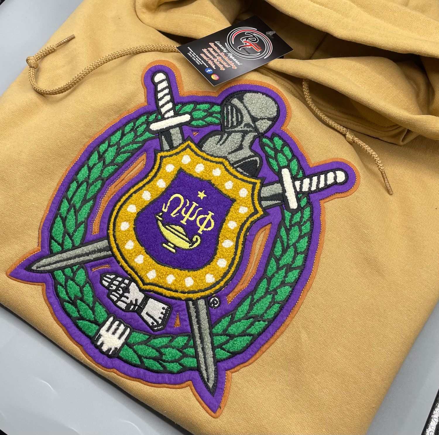Omega Large Crest Chenille Hoodie