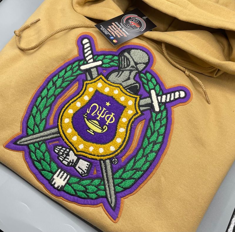 Omega Large Crest Chenille Hoodie